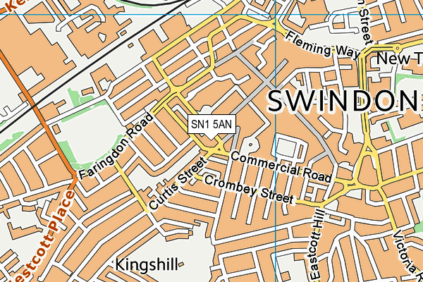 SN1 5AN map - OS VectorMap District (Ordnance Survey)