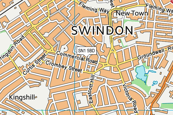 SN1 5BD map - OS VectorMap District (Ordnance Survey)