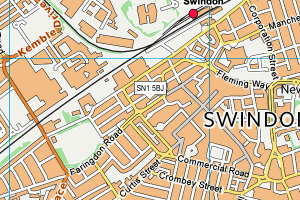 SN1 5BJ map - OS VectorMap District (Ordnance Survey)