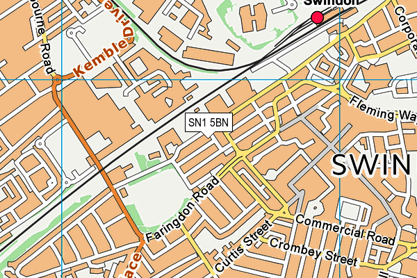 SN1 5BN map - OS VectorMap District (Ordnance Survey)