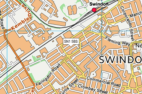 SN1 5BS map - OS VectorMap District (Ordnance Survey)