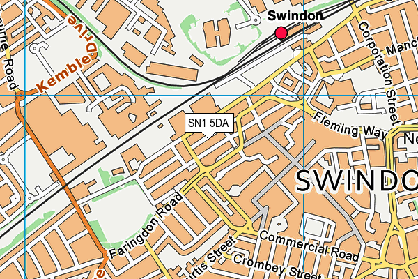 SN1 5DA map - OS VectorMap District (Ordnance Survey)