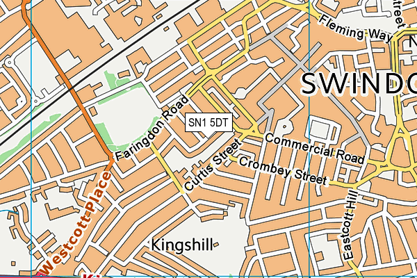 SN1 5DT map - OS VectorMap District (Ordnance Survey)