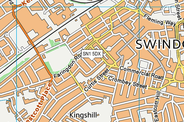 SN1 5DX map - OS VectorMap District (Ordnance Survey)