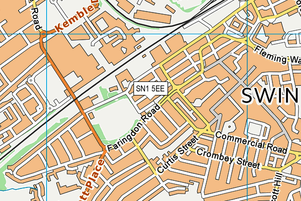 SN1 5EE map - OS VectorMap District (Ordnance Survey)