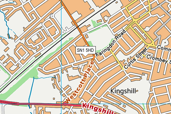 SN1 5HD map - OS VectorMap District (Ordnance Survey)