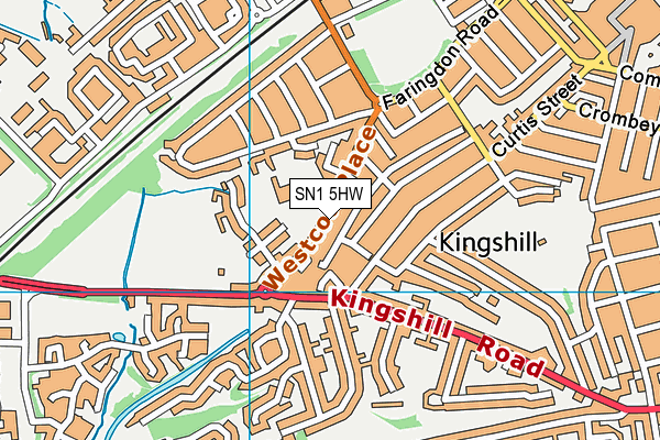 SN1 5HW map - OS VectorMap District (Ordnance Survey)