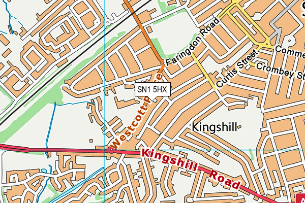 SN1 5HX map - OS VectorMap District (Ordnance Survey)