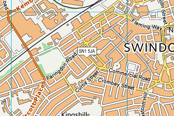 Health Hydro map (SN1 5JA) - OS VectorMap District (Ordnance Survey)