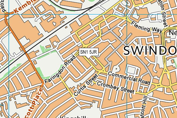 SN1 5JR map - OS VectorMap District (Ordnance Survey)