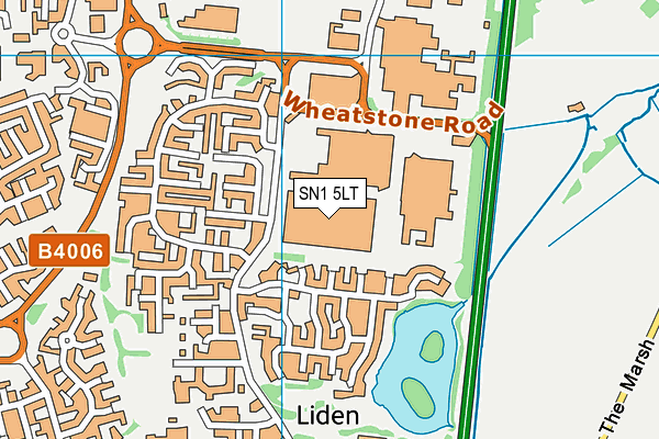 SN1 5LT map - OS VectorMap District (Ordnance Survey)