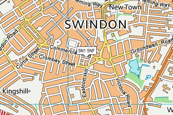 SN1 5NF map - OS VectorMap District (Ordnance Survey)