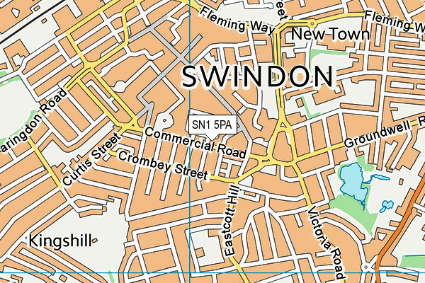 SN1 5PA map - OS VectorMap District (Ordnance Survey)