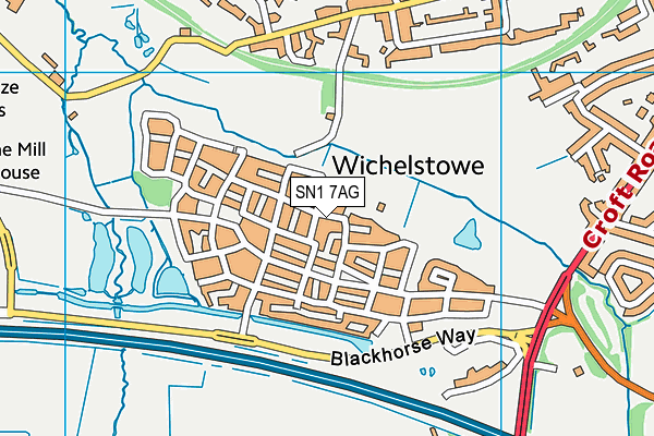East Wichel Primary School map (SN1 7AG) - OS VectorMap District (Ordnance Survey)