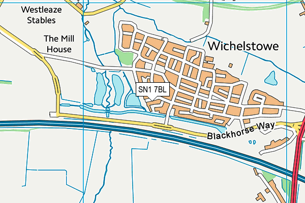 SN1 7BL map - OS VectorMap District (Ordnance Survey)
