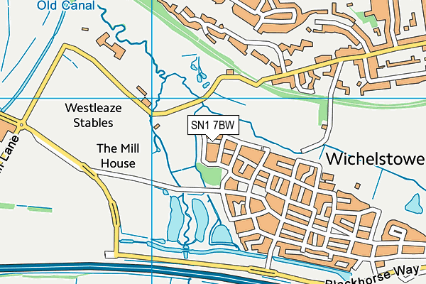 SN1 7BW map - OS VectorMap District (Ordnance Survey)