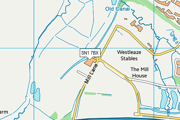 SN1 7BX map - OS VectorMap District (Ordnance Survey)