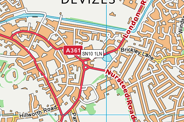 SN10 1LN map - OS VectorMap District (Ordnance Survey)