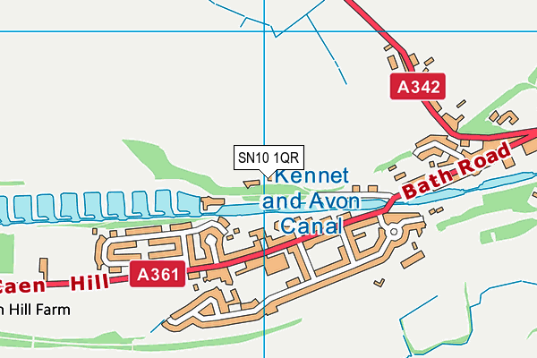 SN10 1QR map - OS VectorMap District (Ordnance Survey)