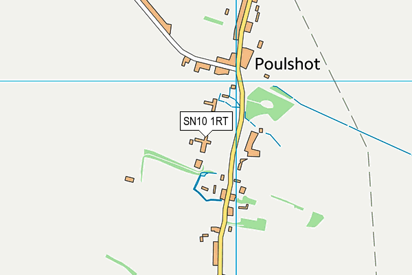 Poulshot Village Hall map (SN10 1RT) - OS VectorMap District (Ordnance Survey)