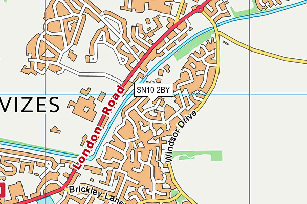 SN10 2BY map - OS VectorMap District (Ordnance Survey)