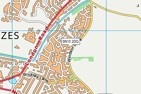 SN10 2DQ map - OS VectorMap District (Ordnance Survey)