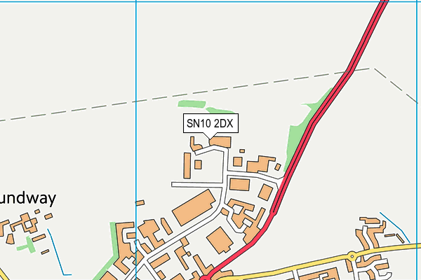 SN10 2DX map - OS VectorMap District (Ordnance Survey)