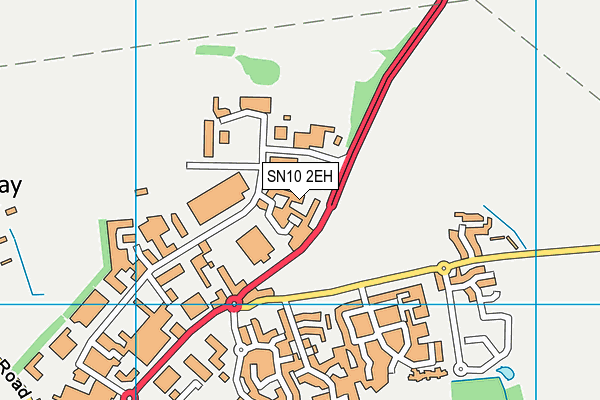Route To Fitness Ltd map (SN10 2EH) - OS VectorMap District (Ordnance Survey)