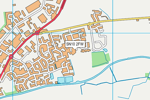 SN10 2FW map - OS VectorMap District (Ordnance Survey)