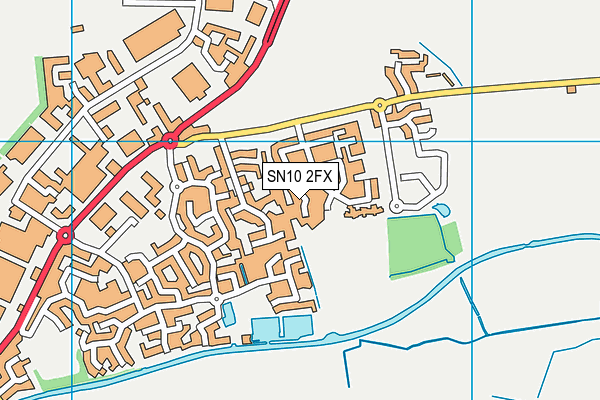 SN10 2FX map - OS VectorMap District (Ordnance Survey)
