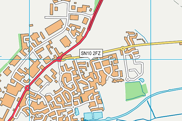 SN10 2FZ map - OS VectorMap District (Ordnance Survey)