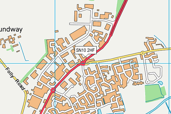 SN10 2HF map - OS VectorMap District (Ordnance Survey)