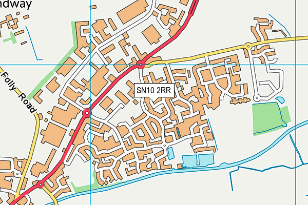 SN10 2RR map - OS VectorMap District (Ordnance Survey)