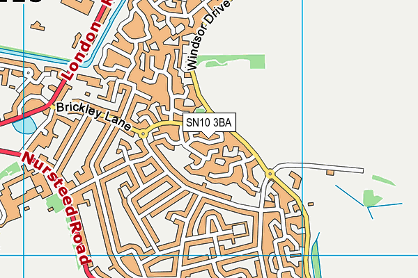 SN10 3BA map - OS VectorMap District (Ordnance Survey)