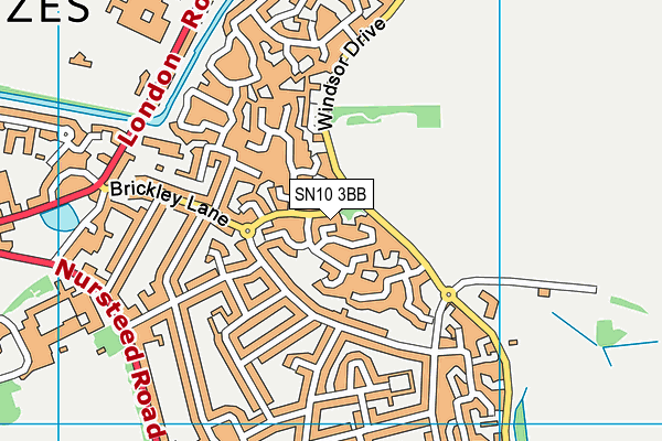 SN10 3BB map - OS VectorMap District (Ordnance Survey)