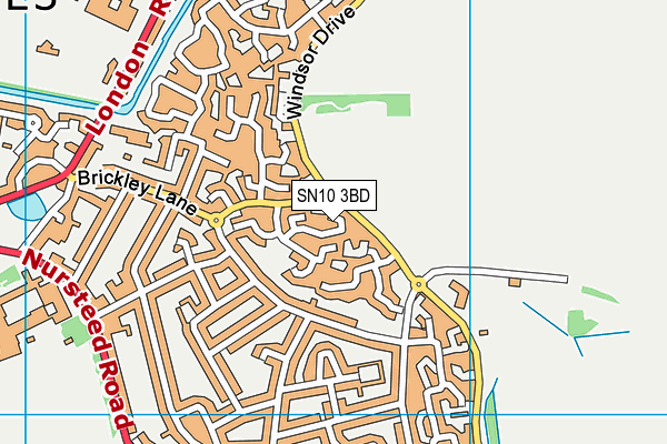 SN10 3BD map - OS VectorMap District (Ordnance Survey)