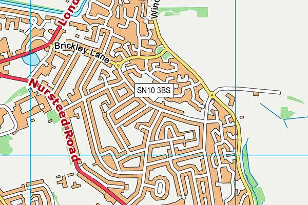 SN10 3BS map - OS VectorMap District (Ordnance Survey)