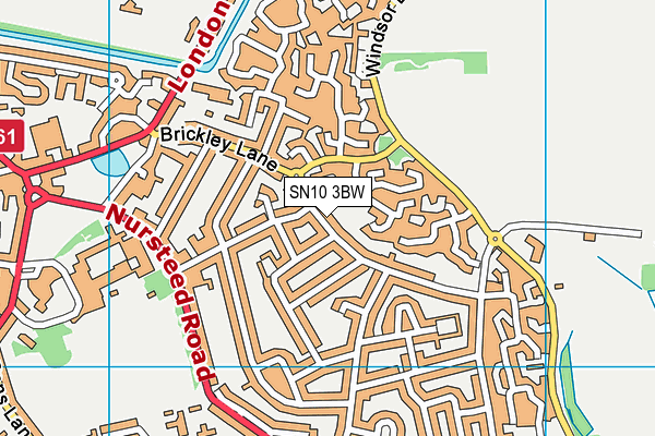 SN10 3BW map - OS VectorMap District (Ordnance Survey)
