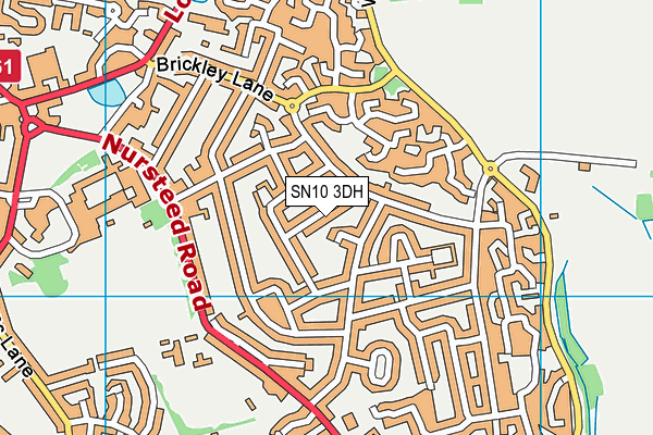 SN10 3DH map - OS VectorMap District (Ordnance Survey)