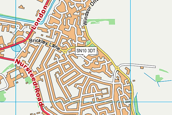 SN10 3DT map - OS VectorMap District (Ordnance Survey)