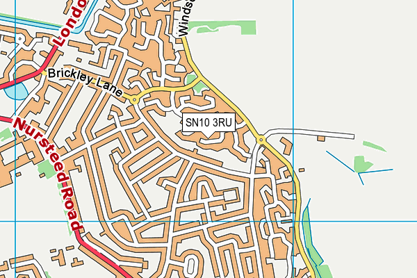 SN10 3RU map - OS VectorMap District (Ordnance Survey)