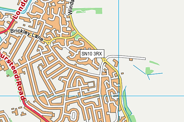 SN10 3RX map - OS VectorMap District (Ordnance Survey)