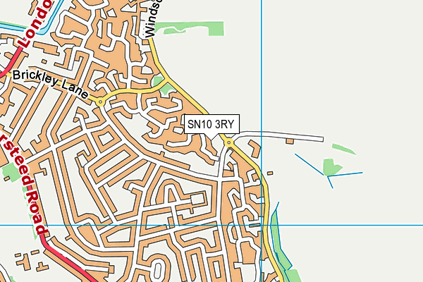 SN10 3RY map - OS VectorMap District (Ordnance Survey)