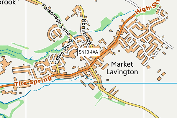 SN10 4AA map - OS VectorMap District (Ordnance Survey)