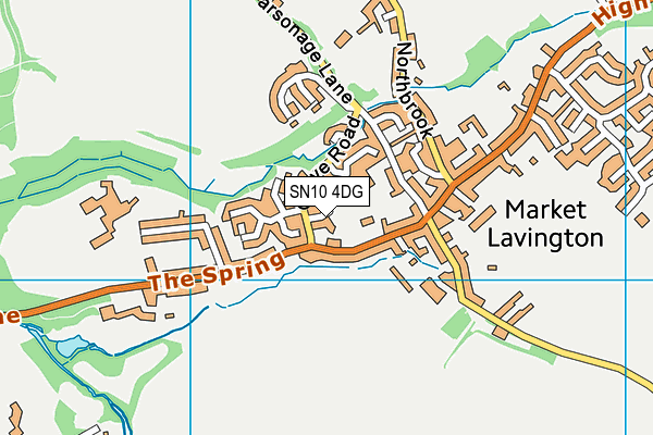 Market Lavington Community Hall map (SN10 4DG) - OS VectorMap District (Ordnance Survey)