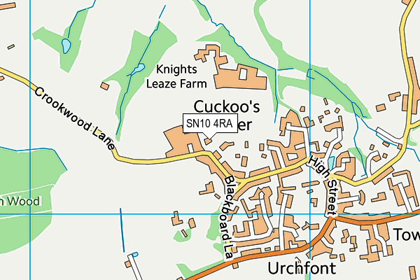 Urchfont Church of England Primary School map (SN10 4RA) - OS VectorMap District (Ordnance Survey)