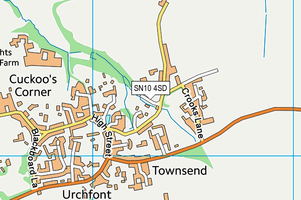 SN10 4SD map - OS VectorMap District (Ordnance Survey)