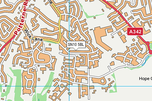 SN10 5BL map - OS VectorMap District (Ordnance Survey)