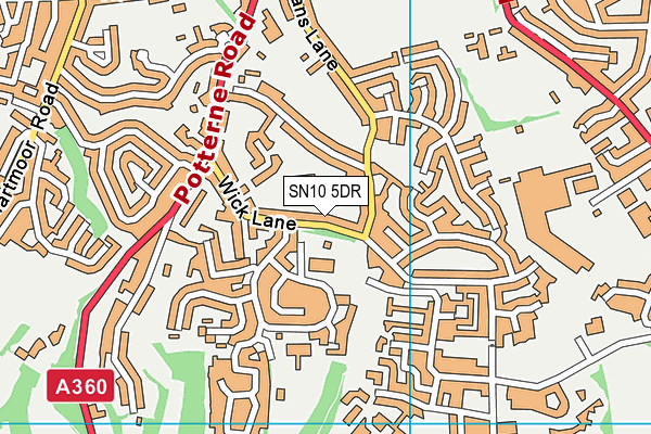 SN10 5DR map - OS VectorMap District (Ordnance Survey)