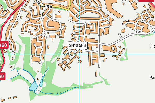 SN10 5FB map - OS VectorMap District (Ordnance Survey)